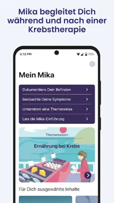 Krebs Therapie Assistent Mika android App screenshot 6